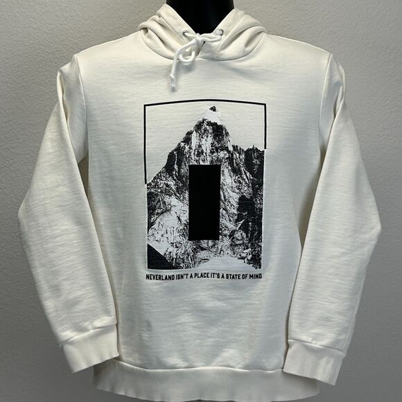 Neverland Is A State of Mind Monolith Hoodie Mens Medium Greg Eason EHE White - Picture 2 of 6